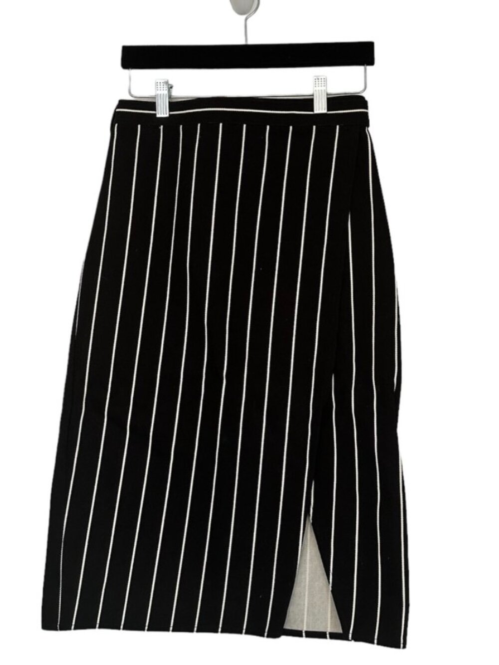 Balenciaga Resort Runway Striped Side Slit Wrap Skirt Size EU36